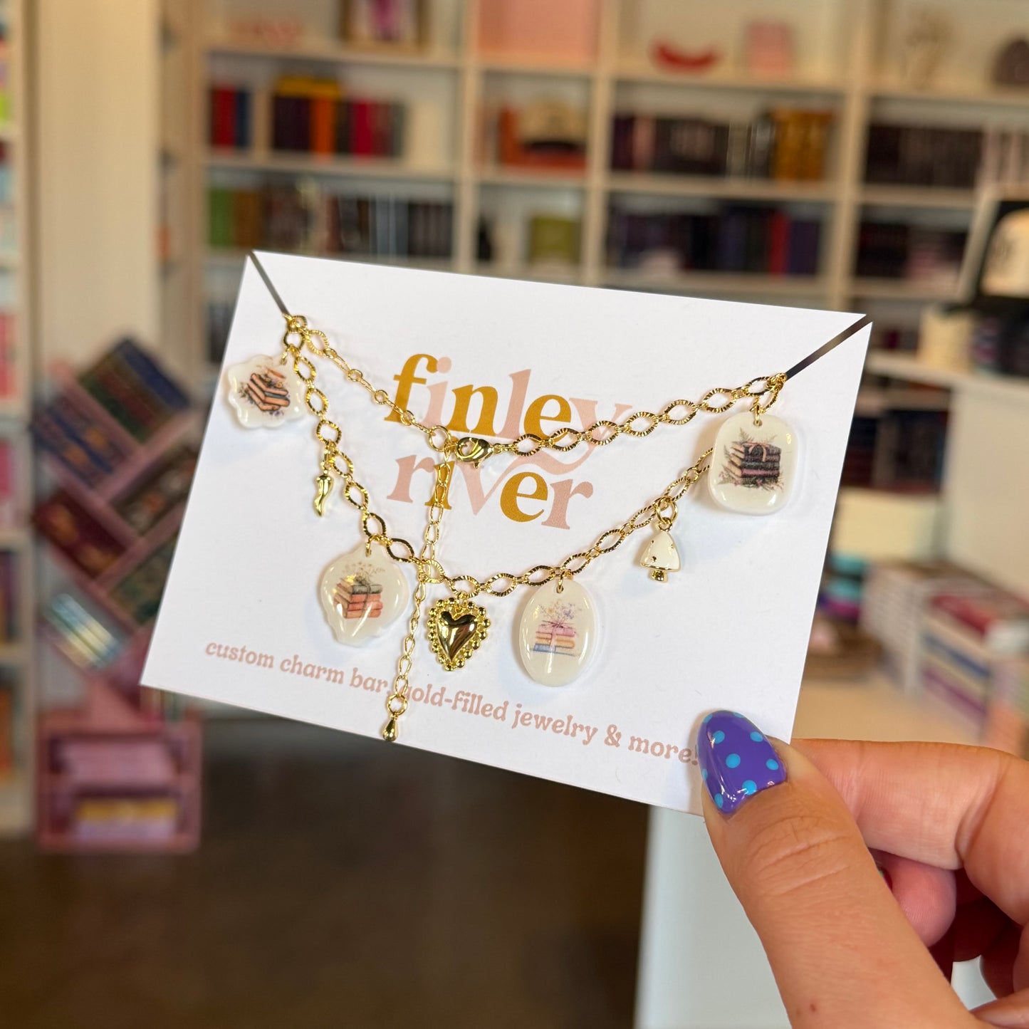 Book Stacks Charm Necklace (Assortment)