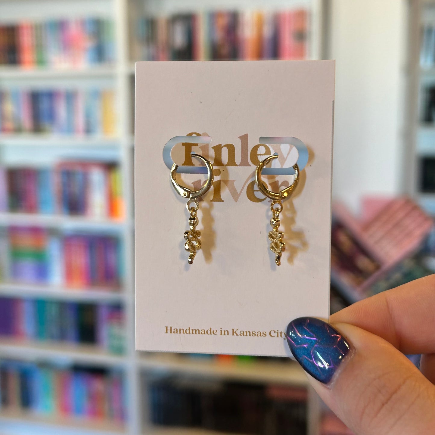 Mini Snake Huggies Earrings
