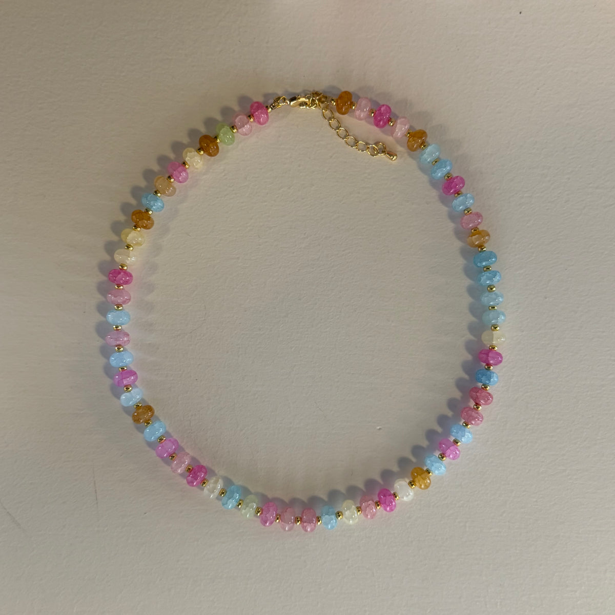 Pastel Spring Beaded Necklace