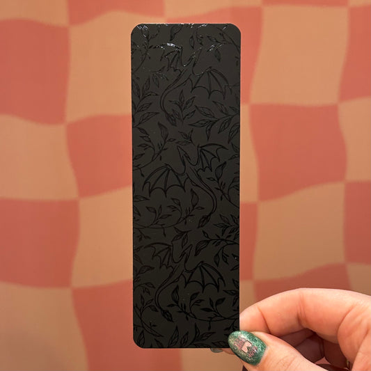 Bookmark - Black on Black Dragons