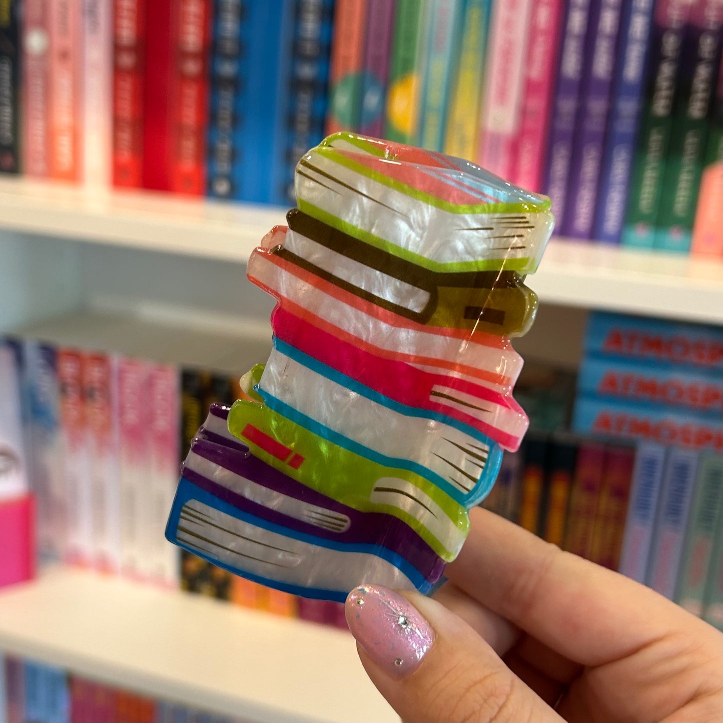 Book Stack Claw Hair Clip