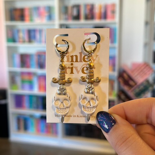 Sword Skull Huggies Earrings