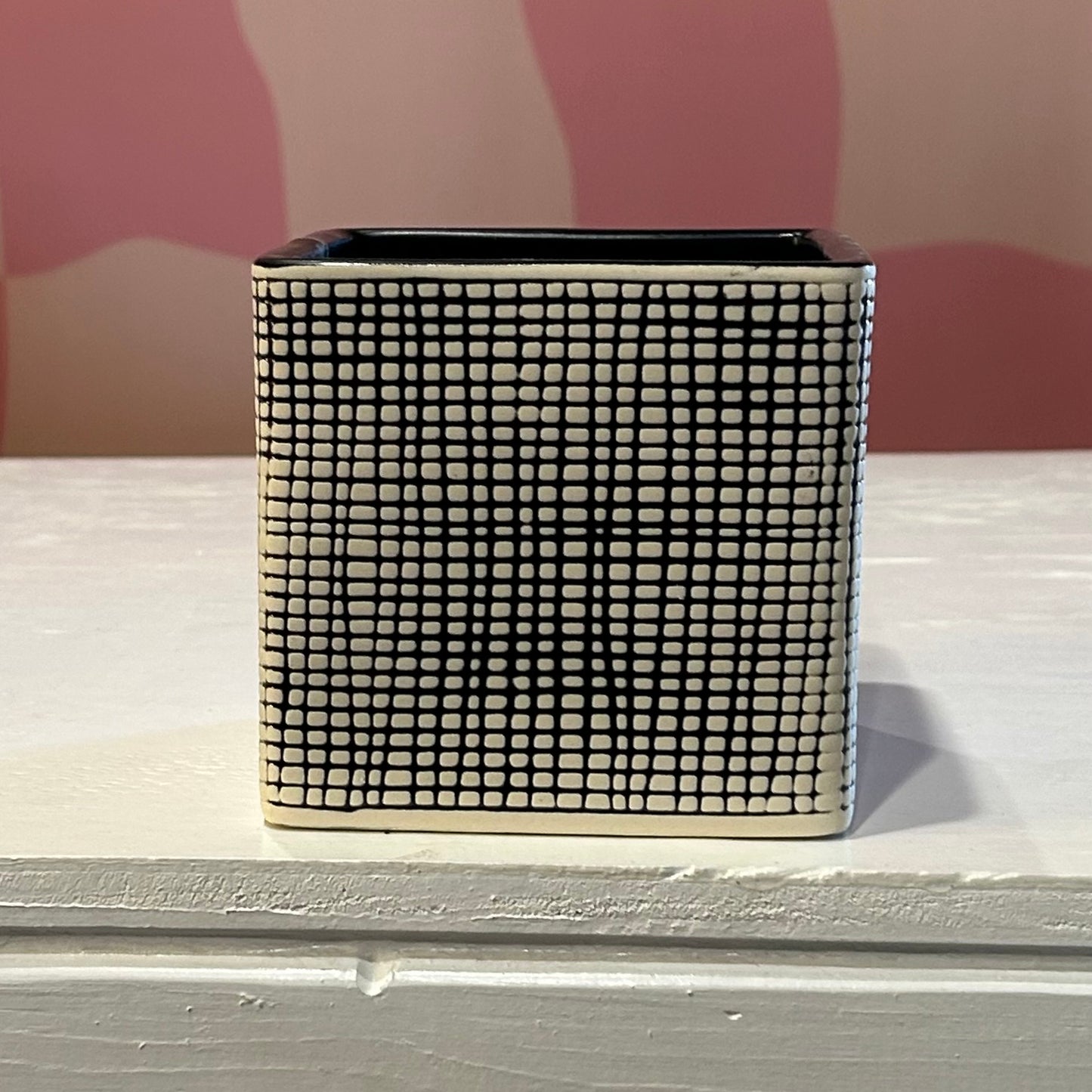 Checkered Cube Pot