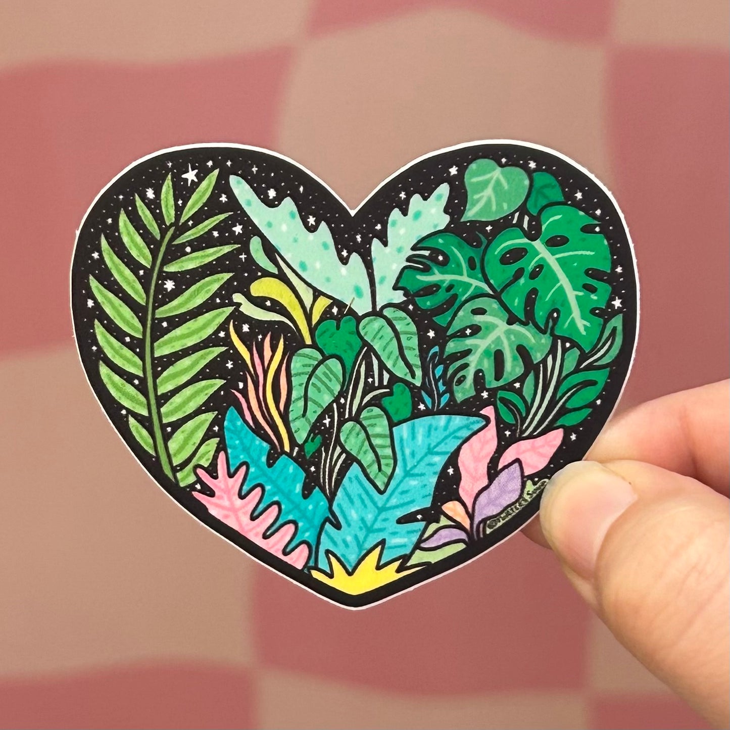 Sticker - Heart Shaped Tropical Plants