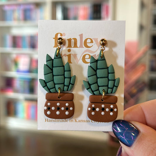 Snake Plant Earrings