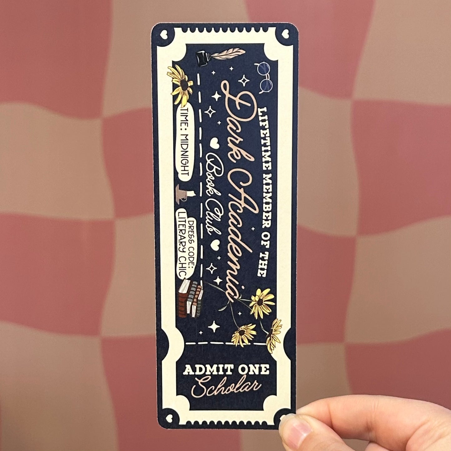 Bookmark - Dark Academia Book Club Ticket