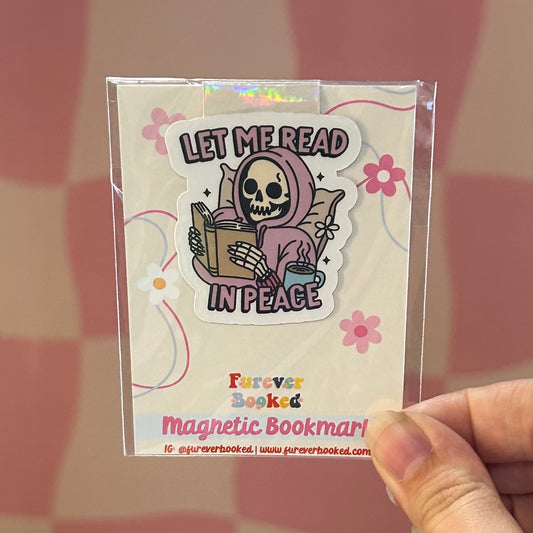 Magnetic Bookmark - Let Me Read in Peace Holographic