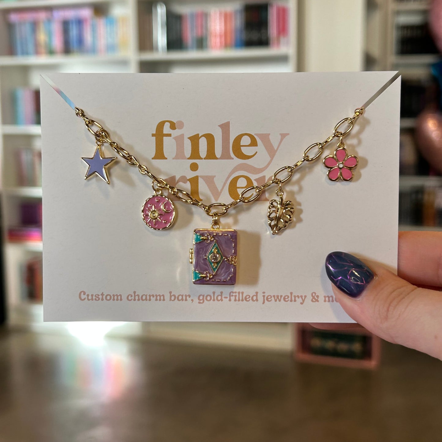 Purple Celestial Charm Necklace