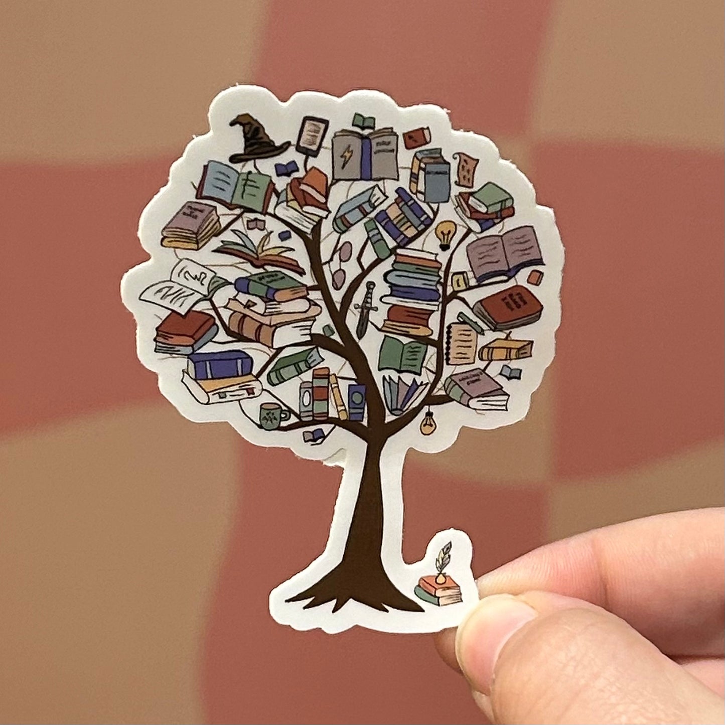 Sticker - Fantasy Book Tree