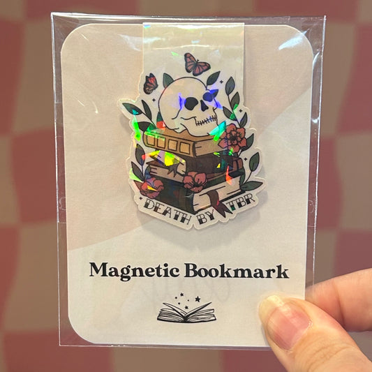 Magnetic Bookmark - Death by TBR Holographic