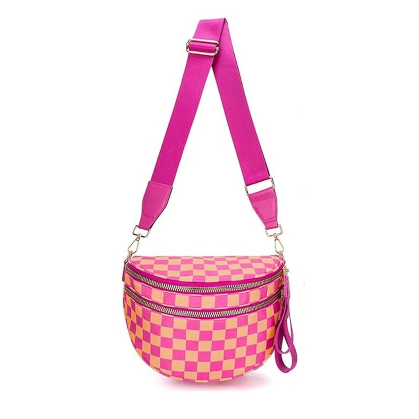 Bag - Checkered Crossbody Kindle Bag