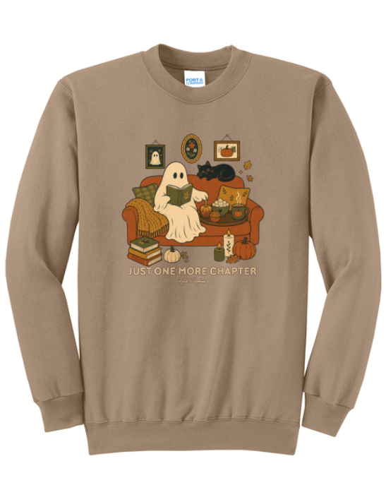 Just One More Chapter Ghost Sweatshirt (In-Store Stock)