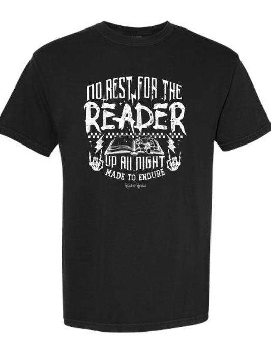 No Rest for the Reader Shirt (In-Store Stock)