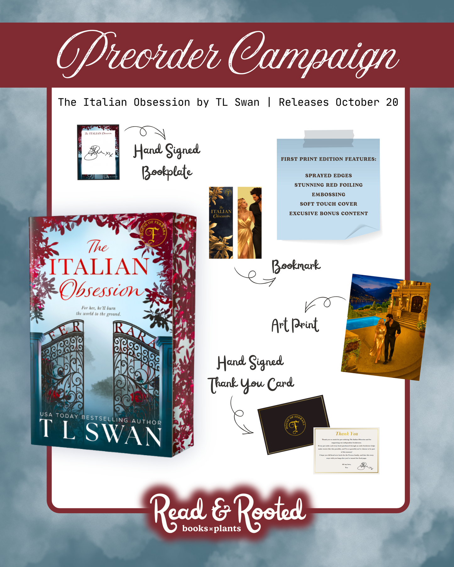 (PREORDER 10/20/2026) he Italian Obsession (House of Ferrara) - T L Swan