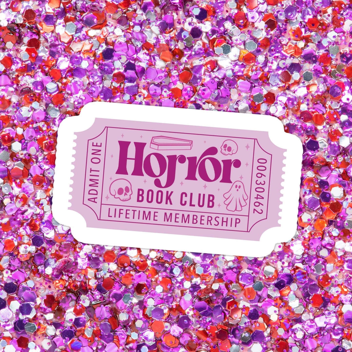 Sticker - Horror Book Club Ticket