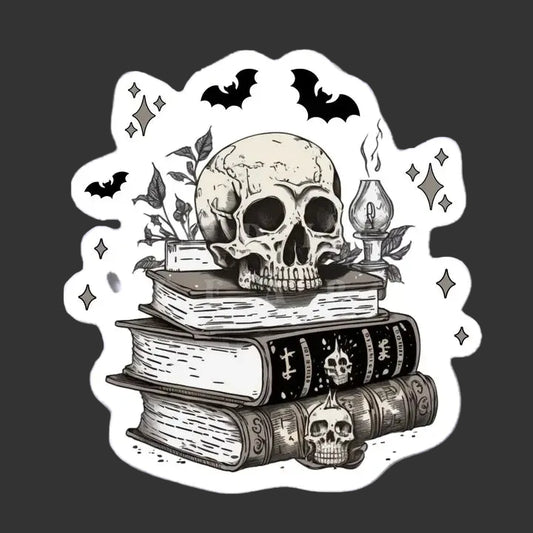 Sticker - Dark Academia Skull & Books