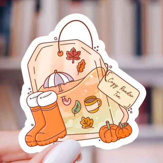 Sticker - Cozy Reader Autumn Tea