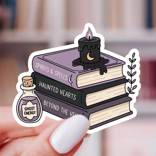 Sticker - Haunted Book Stack