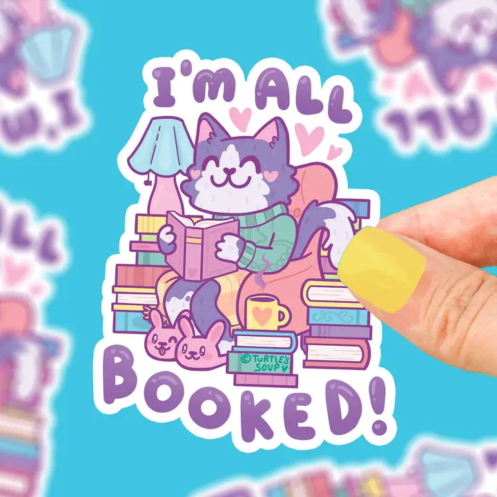 Sticker - I'm All Booked Up Cat