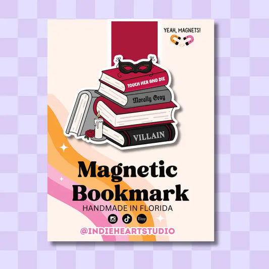 Magnetic Bookmark - Morally Gray Book Stack