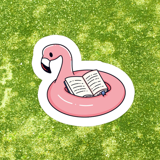 Sticker - Book Flamingo Floatie