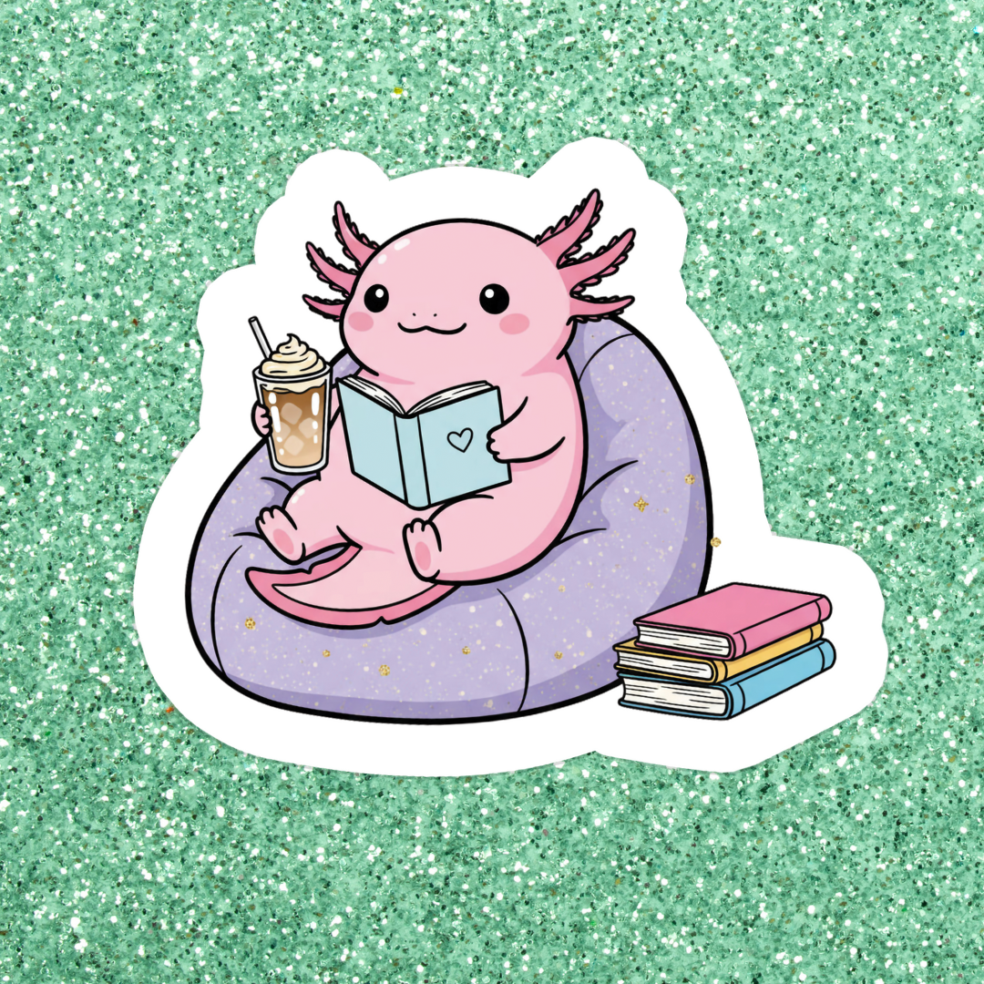 Sticker - Bookish Axolotl