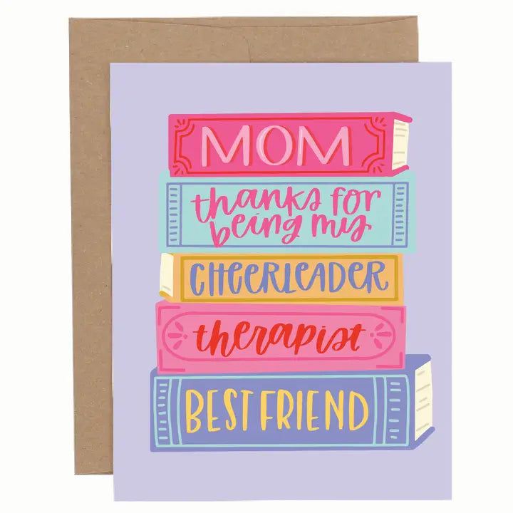 Greeting Card - Mom Book Stack Mother's Day