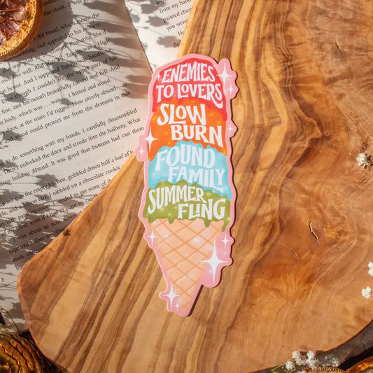 Bookmark - Romance Tropes Ice Cream Cone